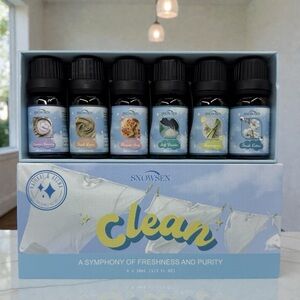 SNOWSEN Clean Essential Oils Set Diffuser Candle Soap Making Fragrance Oils 6 Ct